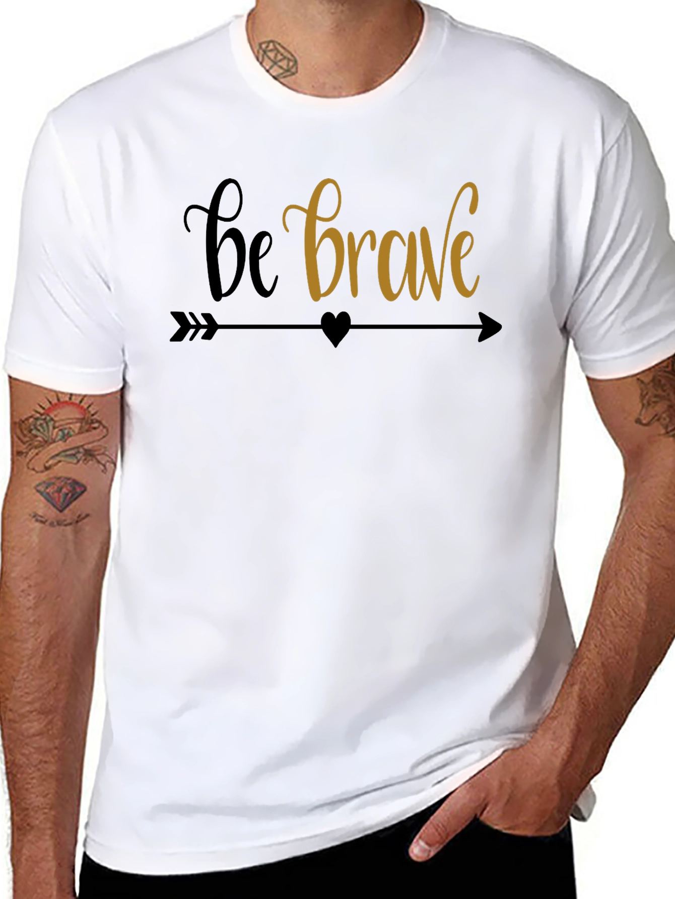 Be Brave Graphic Tee - Motivational T-Shirt