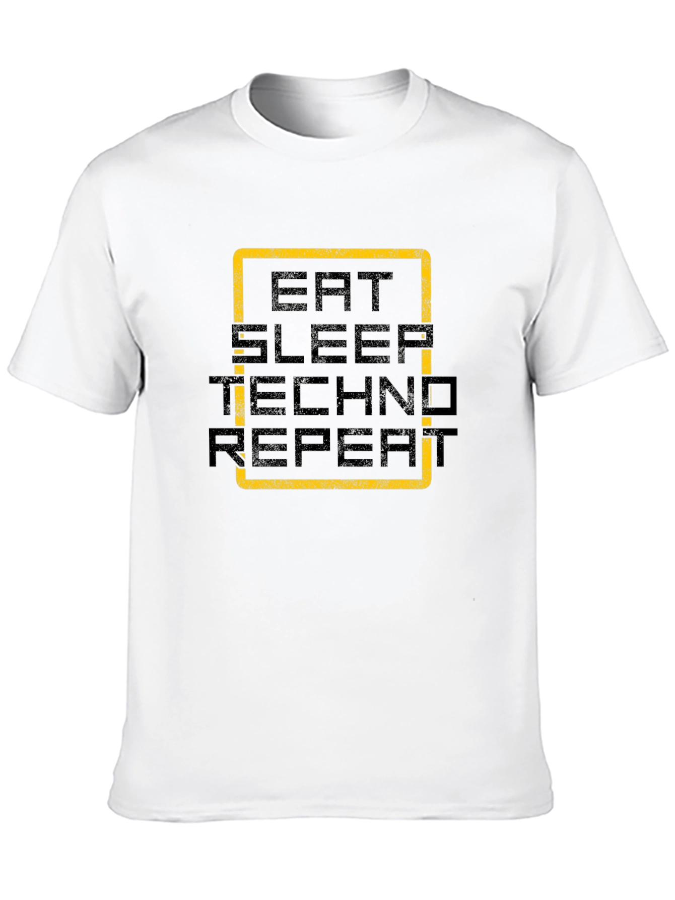 Eat Sleep Techno Repeat Black Graphic Tee