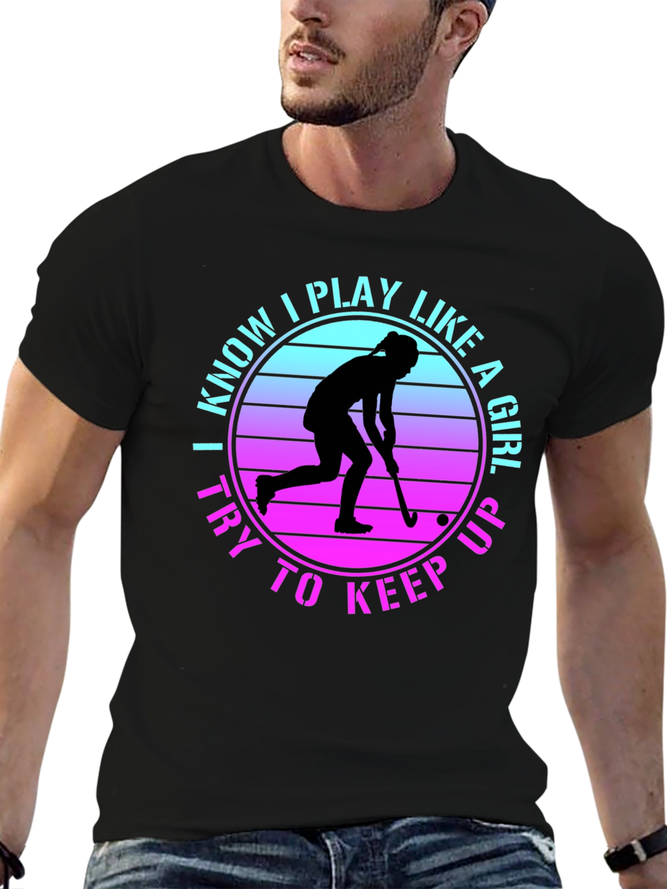 I Play Like a Girl Field Hockey Tee