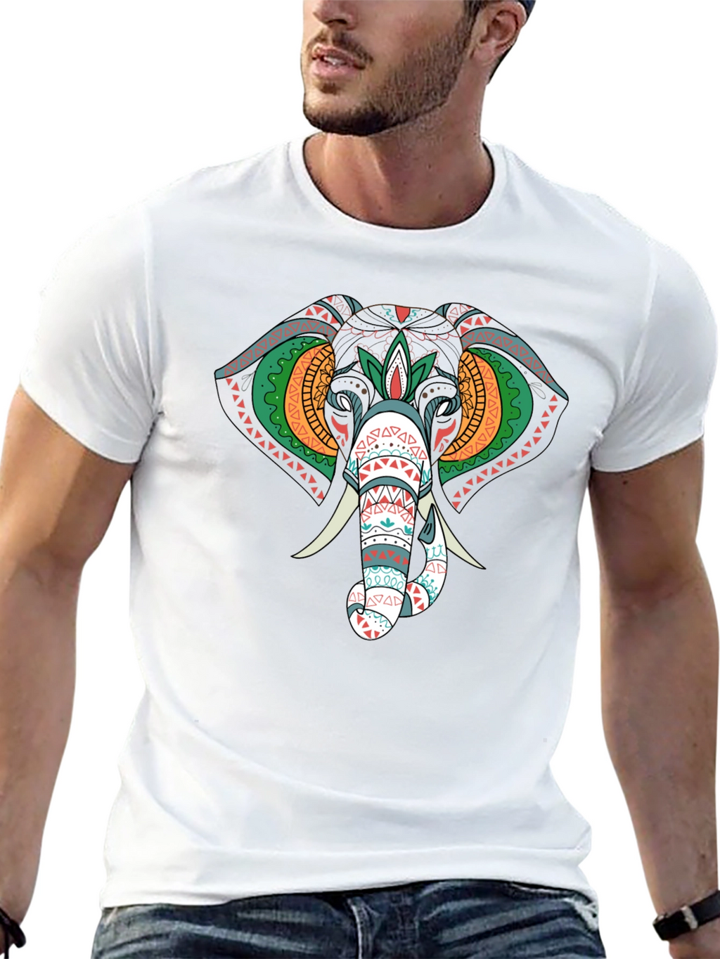Elephant Graphic Black T-Shirt