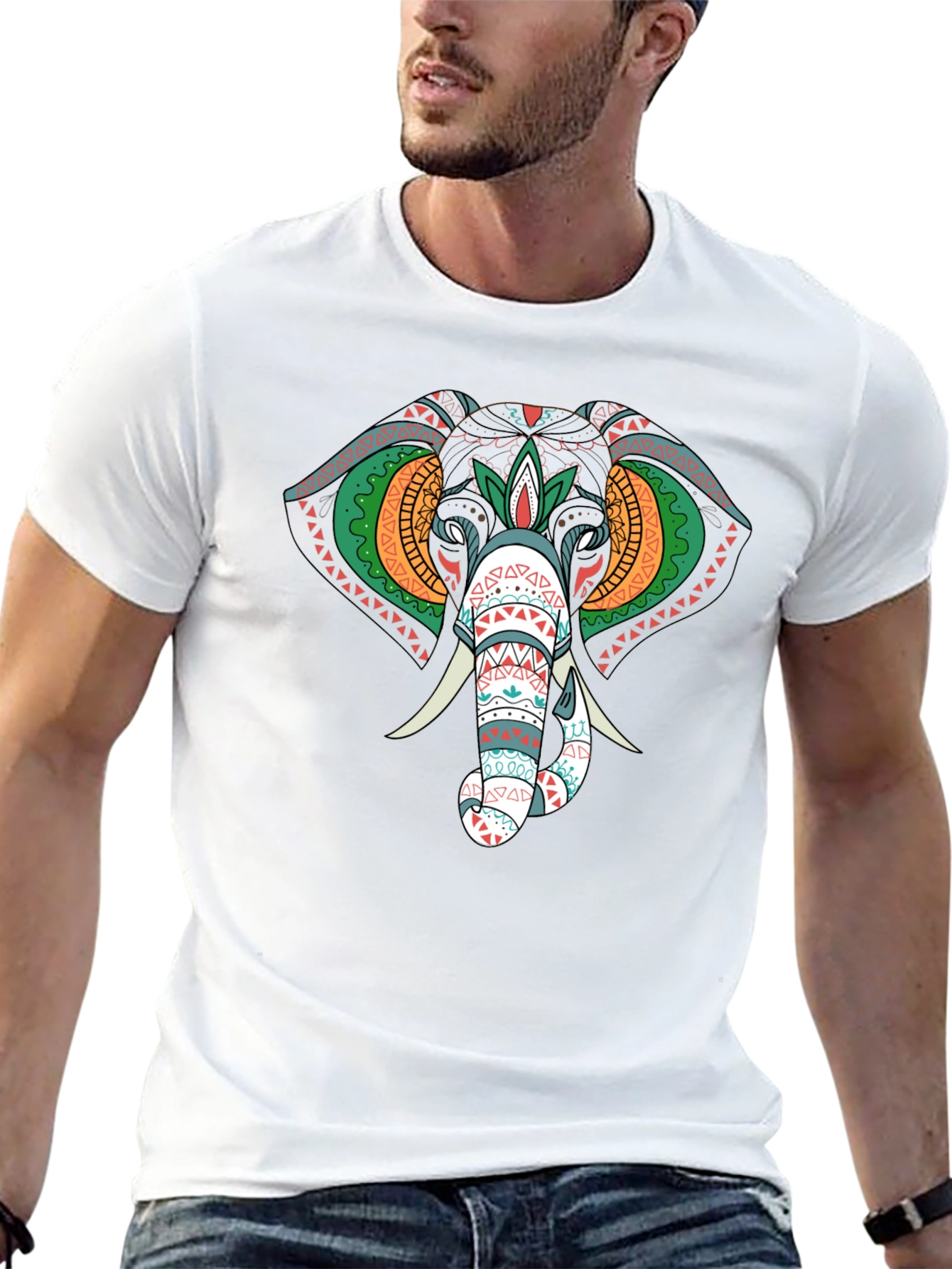 Elephant Graphic Black T-Shirt