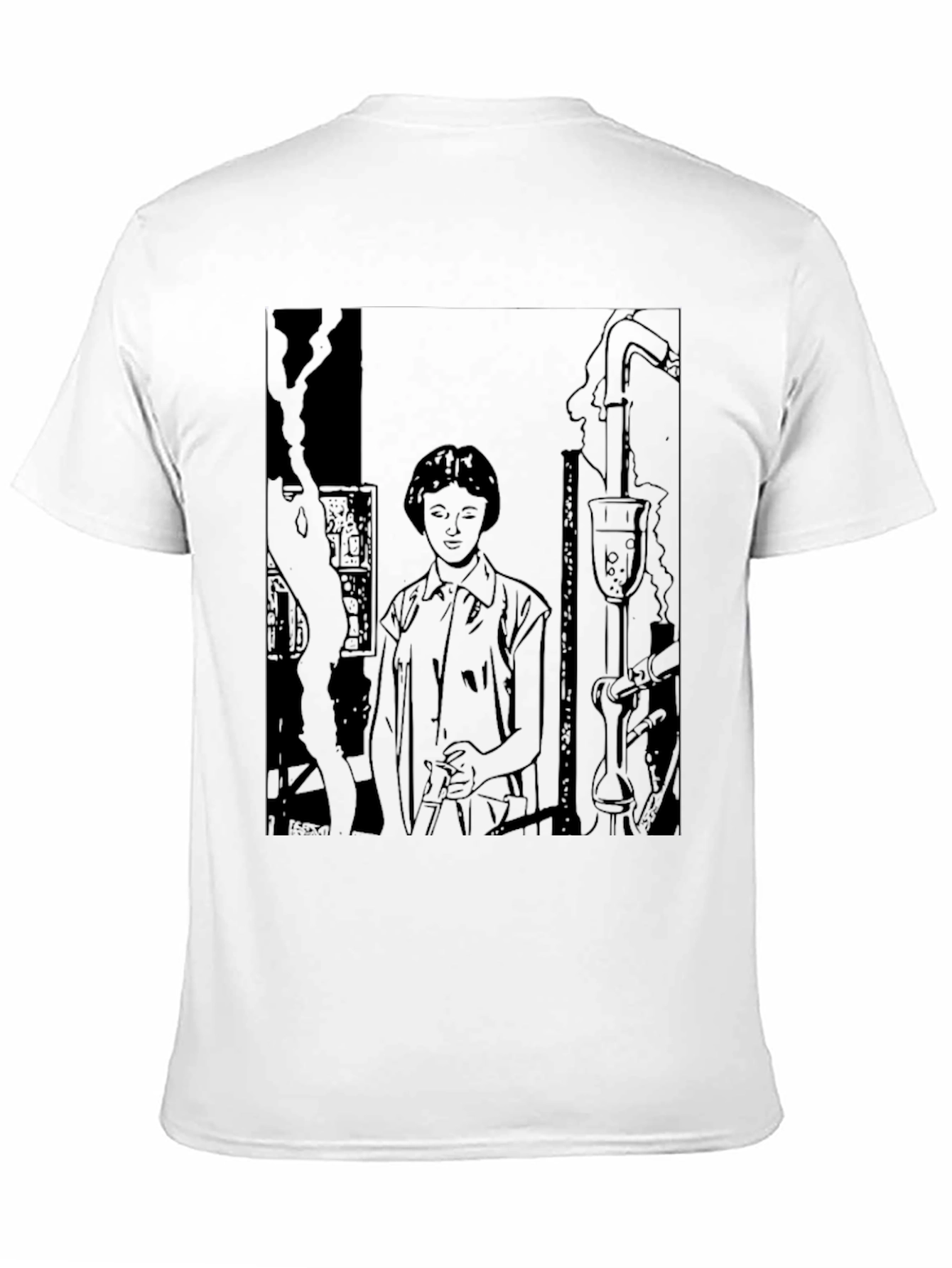 Science Sketch Graphic T-Shirt - Black