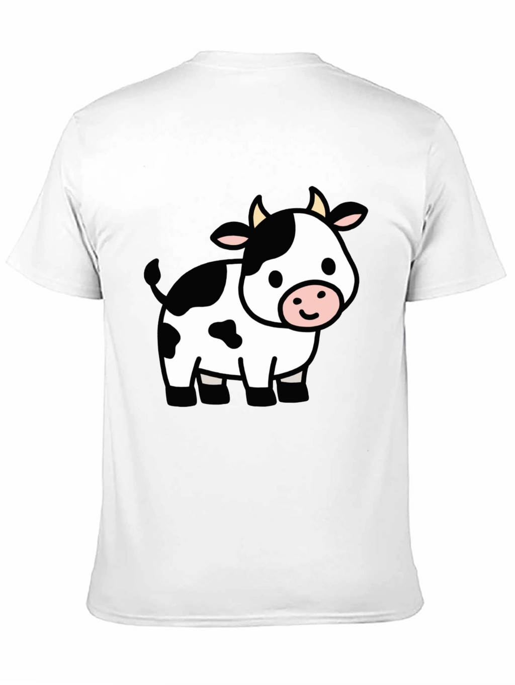 Cute Cow Graphic Black T-Shirt