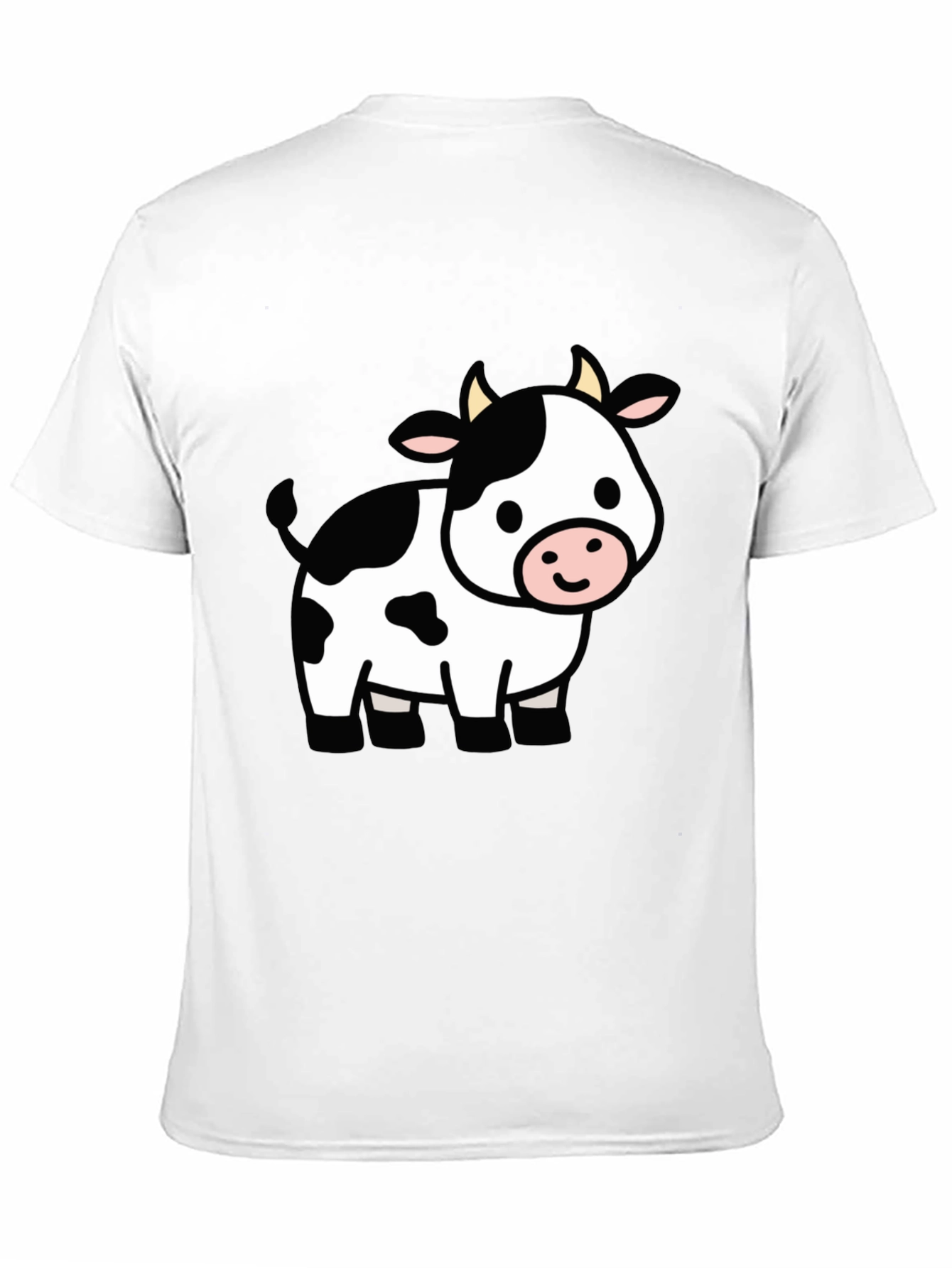 Cute Cow Graphic Black T-Shirt