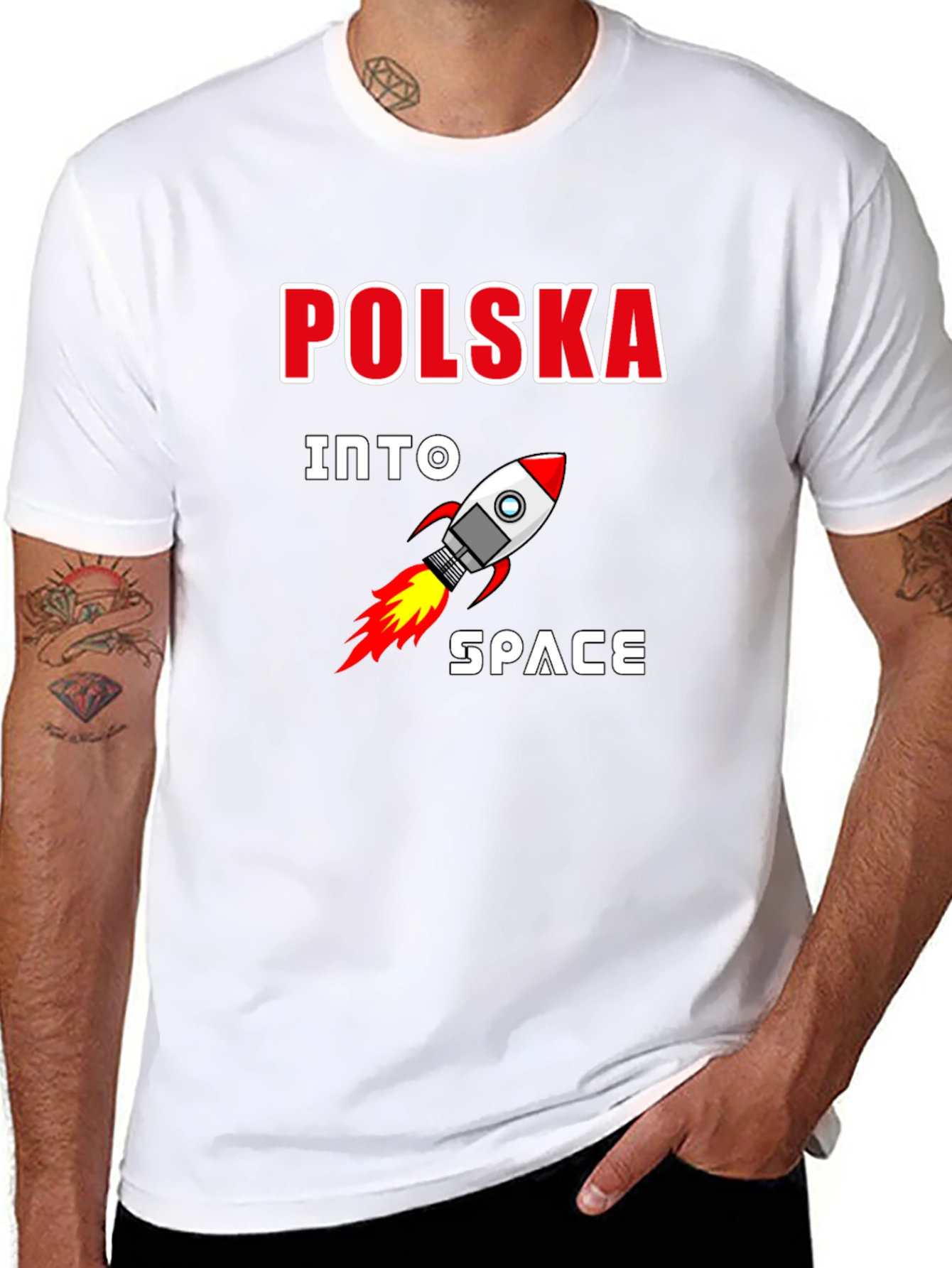 Polska Into Space Black T-Shirt