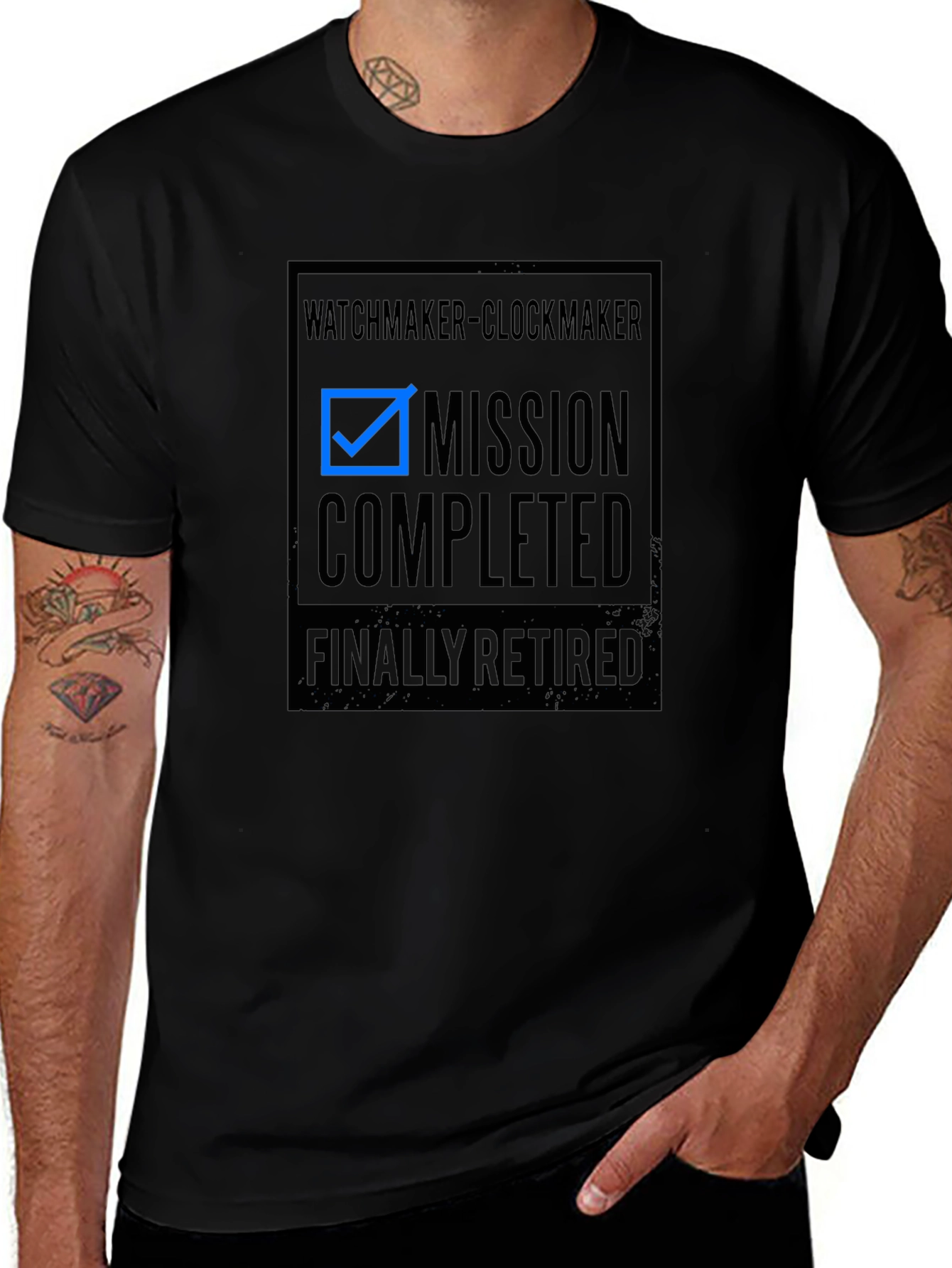 Retired Watchmaker Clockmaker Mission Completed T-Shirt