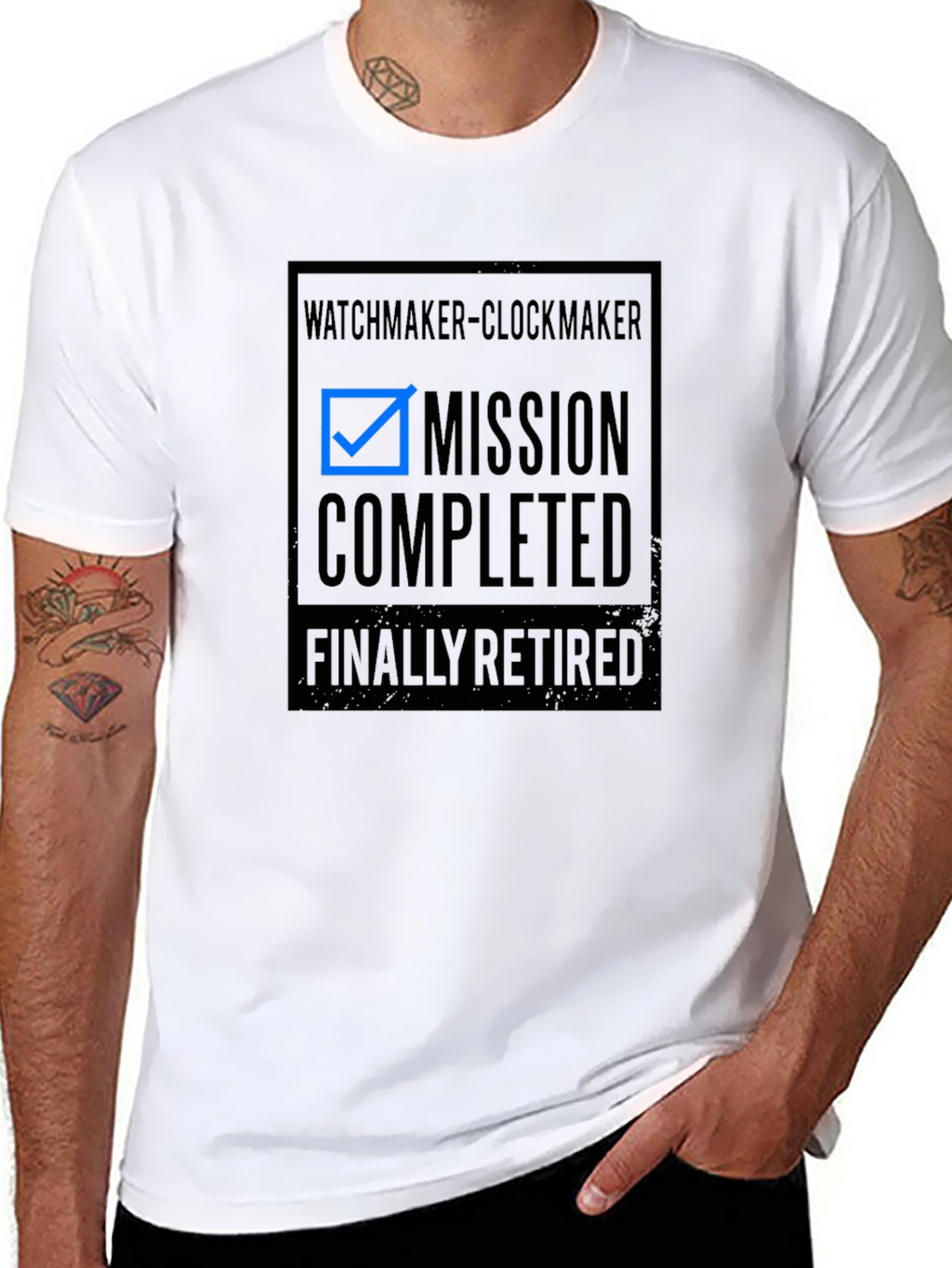 Retired Watchmaker Clockmaker Mission Completed T-Shirt