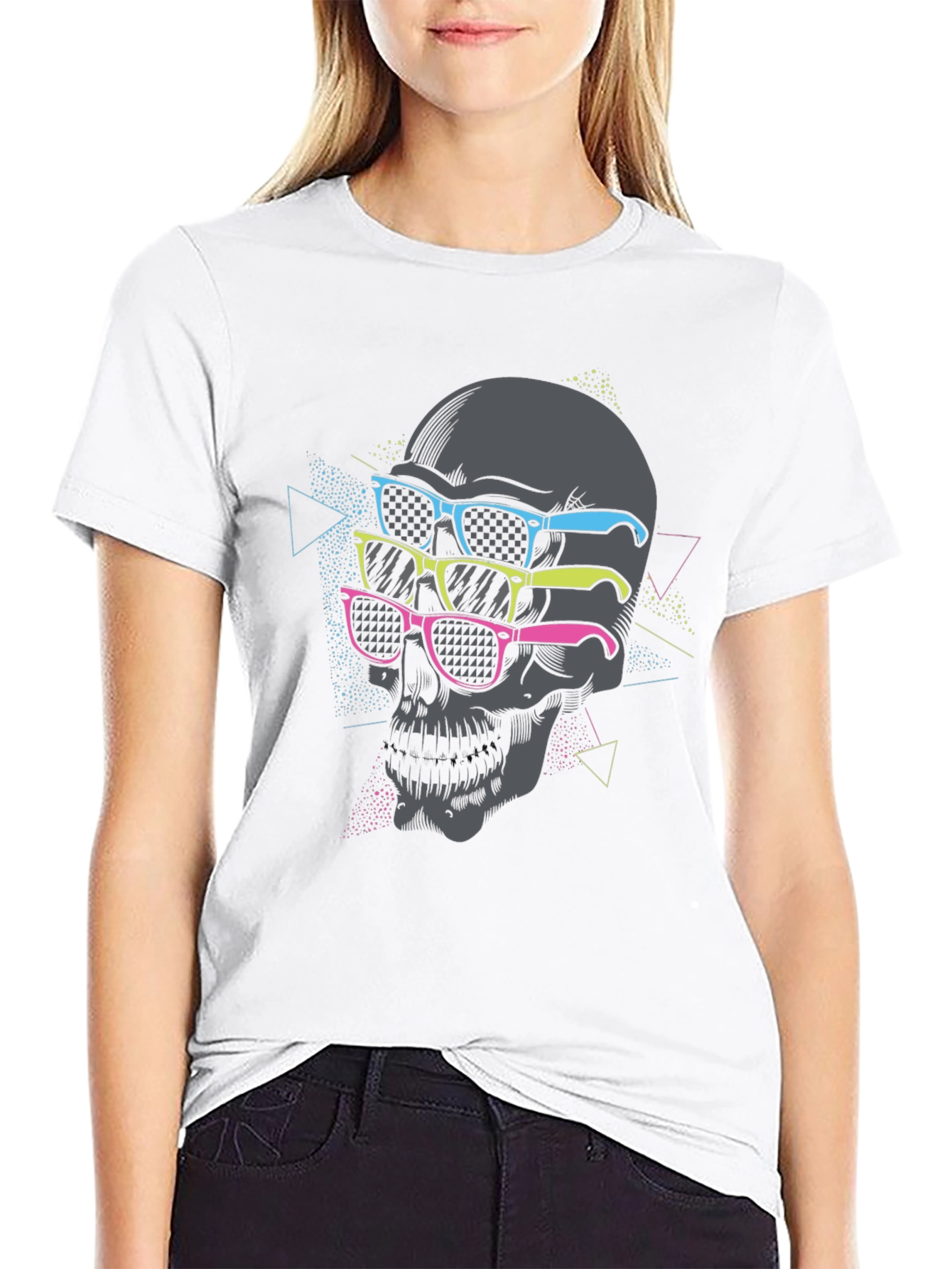 Skull with Sunglasses Graphic Tee