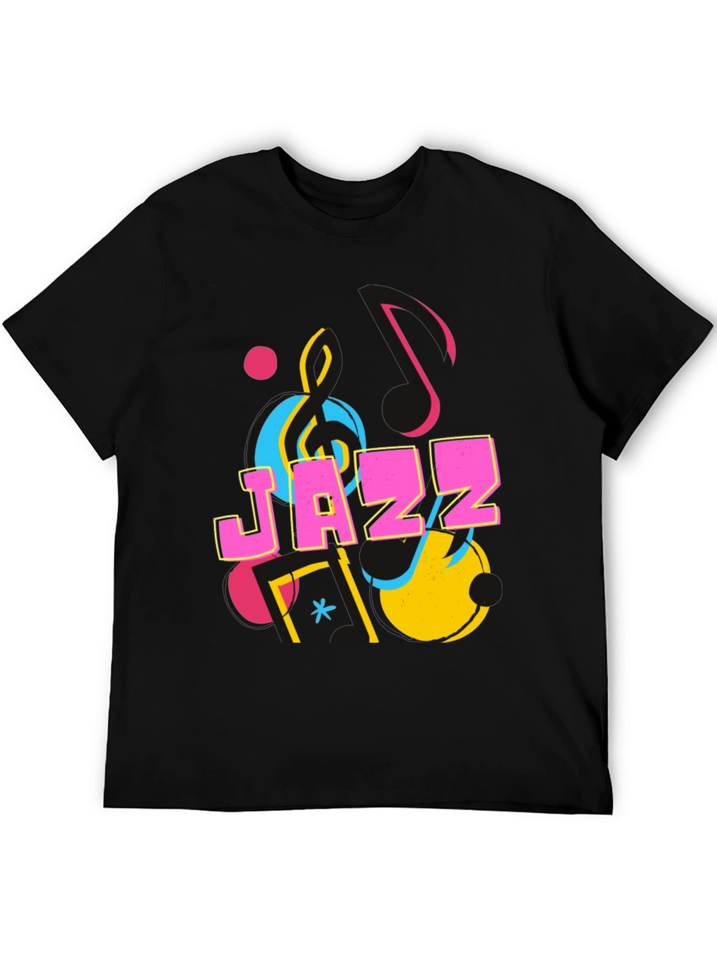 Jazz Graphic Print Crew Neck T-Shirt