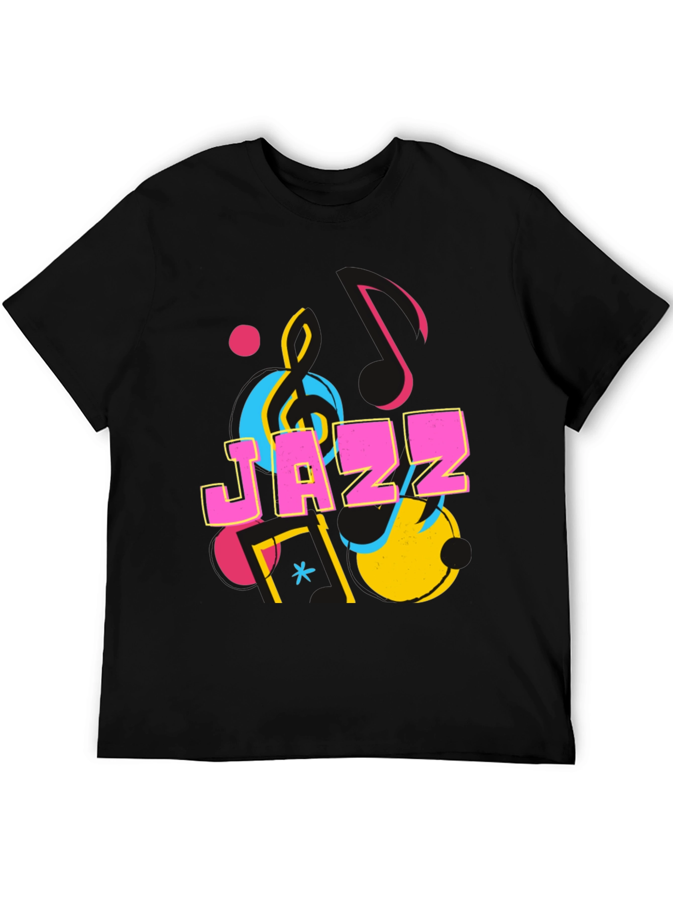Jazz Graphic Print Crew Neck T-Shirt