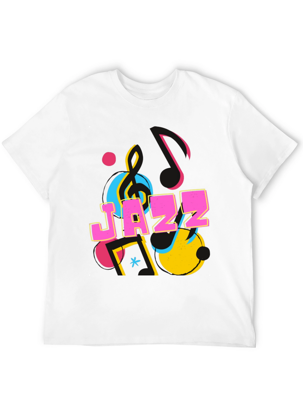 Jazz Graphic Print Crew Neck T-Shirt