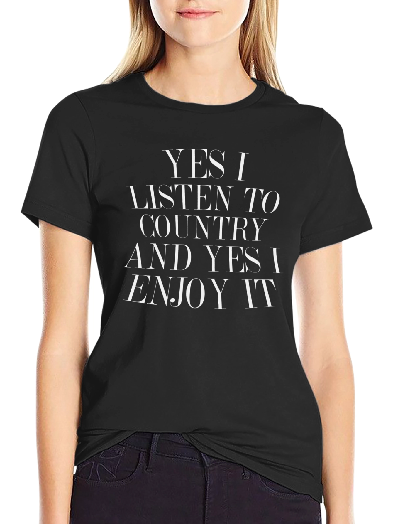 Country Music Lover T-Shirt - Yes I Listen & Enjoy It