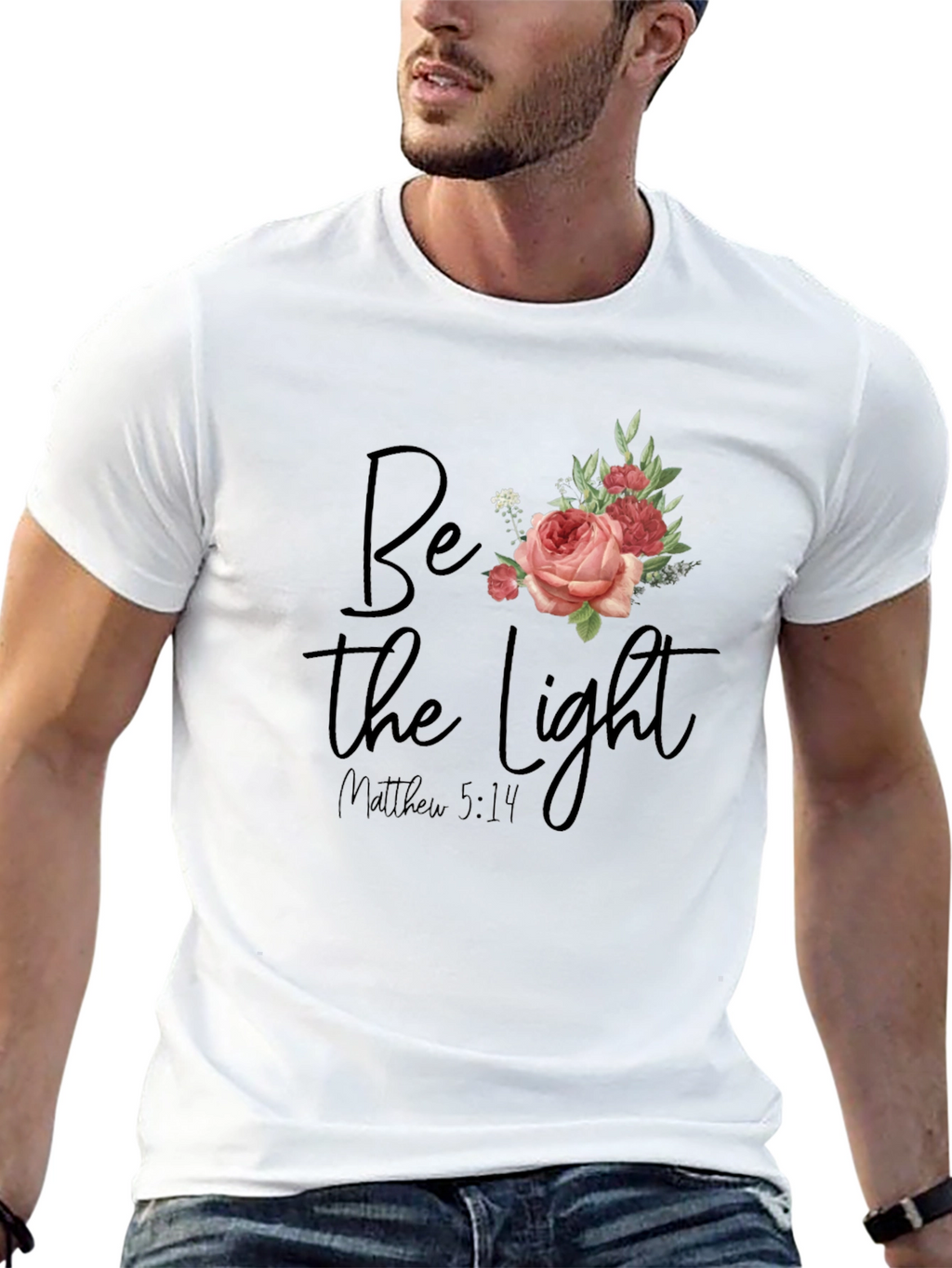 Be The Light Floral Graphic T-Shirt