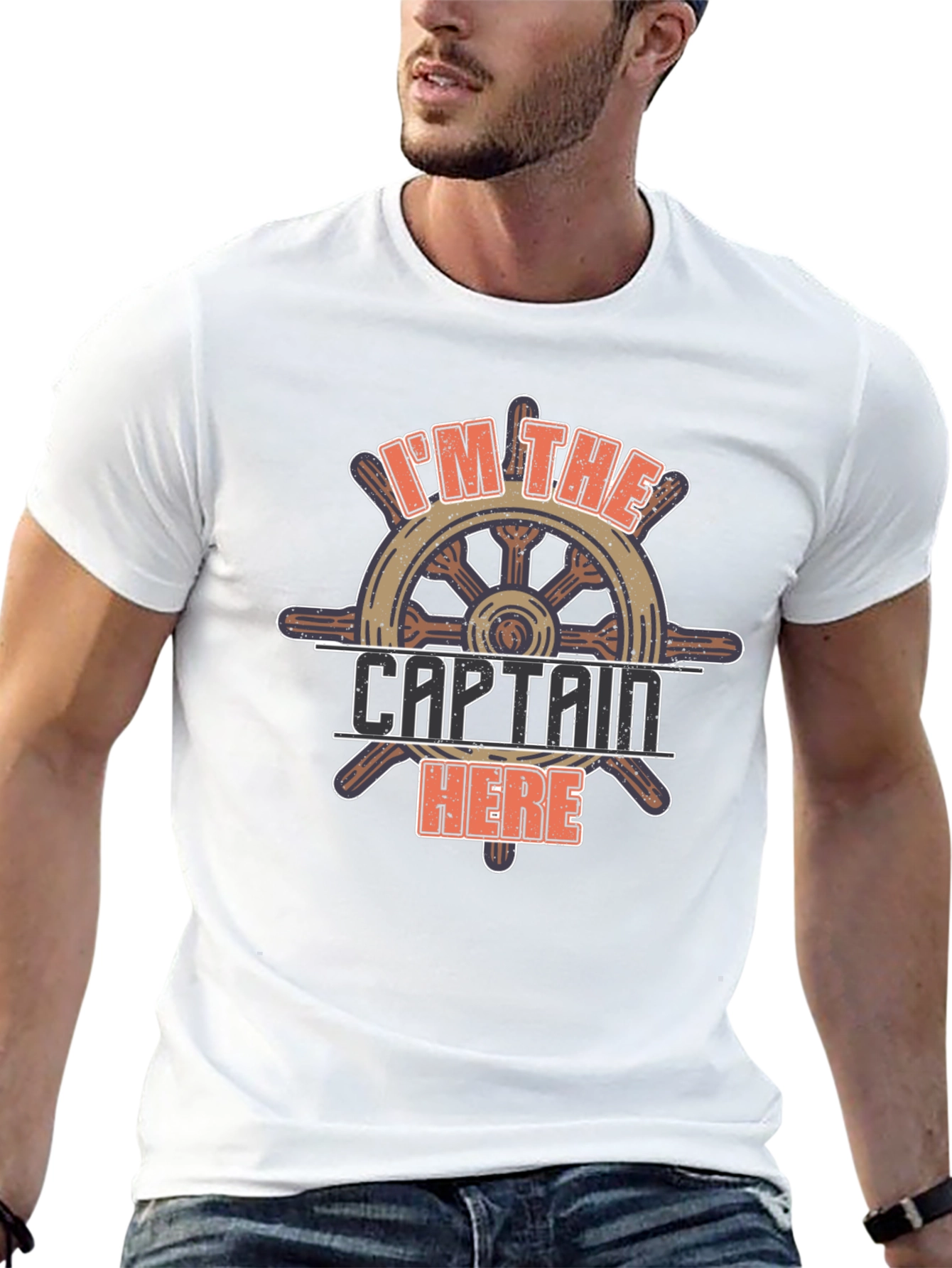 Im The Captain Here Graphic T-Shirt