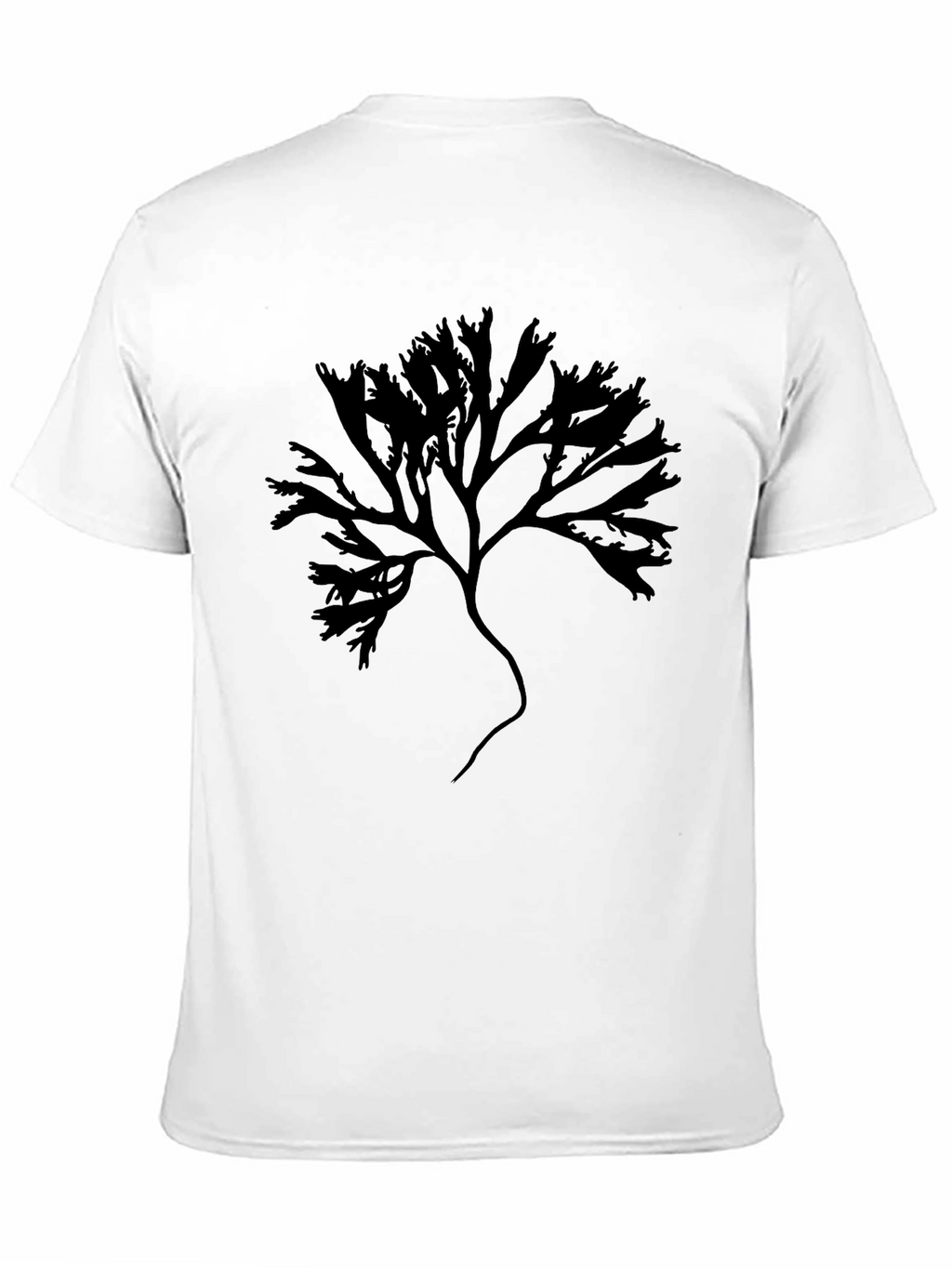 Black T-Shirt with Abstract Tree Graphic