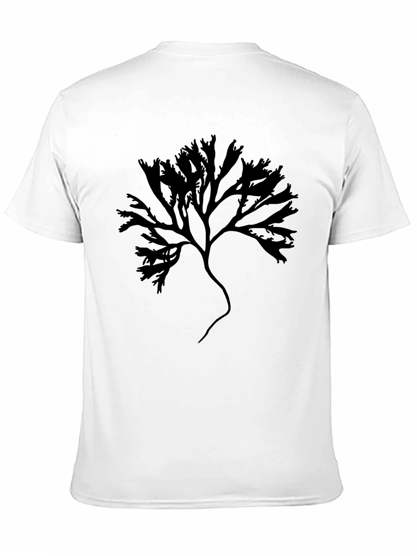 Black T-Shirt with Abstract Tree Graphic