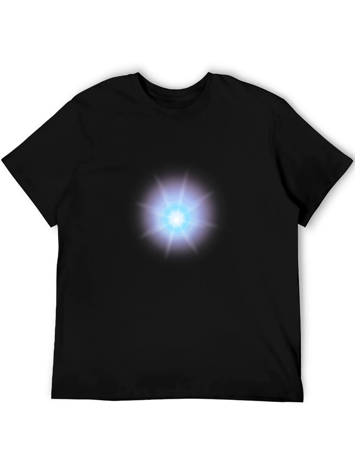 Arc Reactor Graphic T-Shirt - Black Cotton Blend