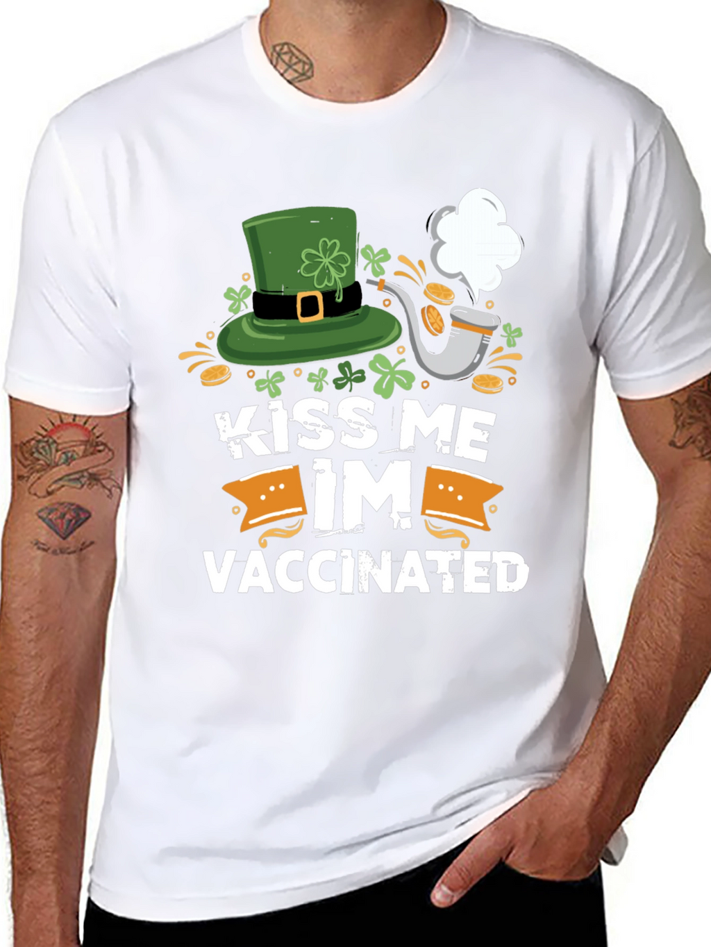 Kiss Me Im Vaccinated St. Patricks Day T-Shirt