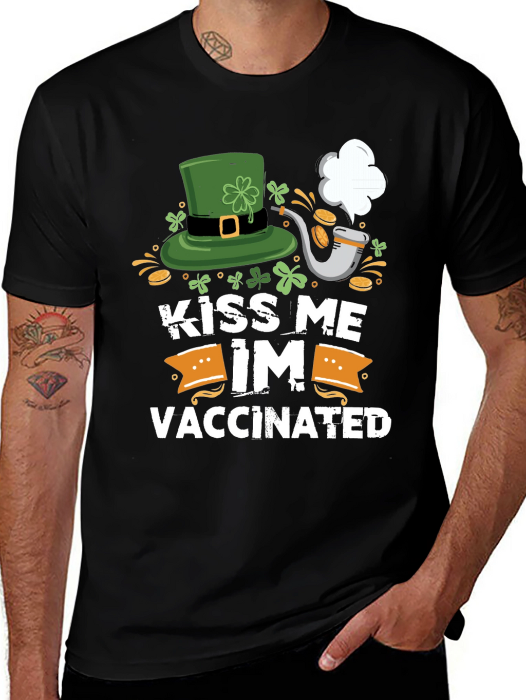 Kiss Me Im Vaccinated St. Patricks Day T-Shirt