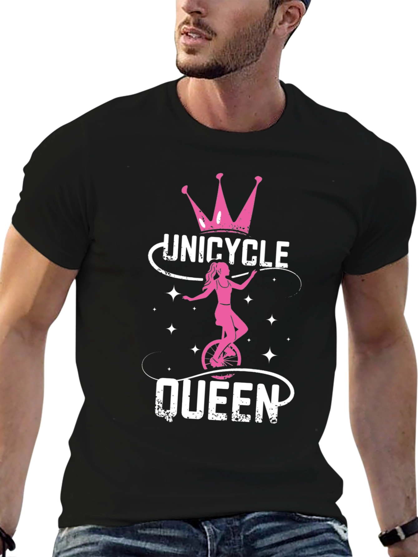 Unicycle Queen Black T-Shirt