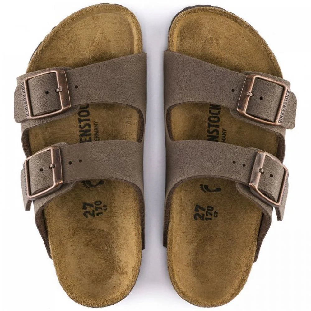 Birkenstock Kids Arizona Birkibuc in Mocha (Narrow Width)