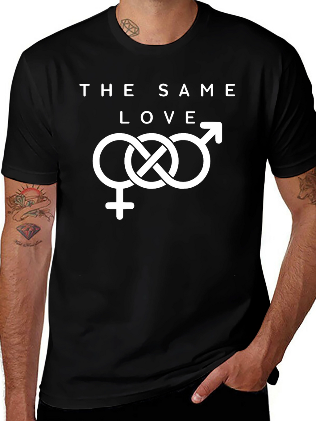 The Same Love Unisex T-Shirt - Black