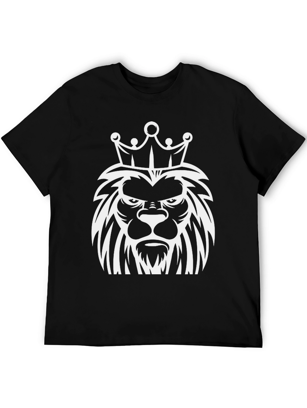 King Lion Graphic Tee - Black Cotton T-Shirt