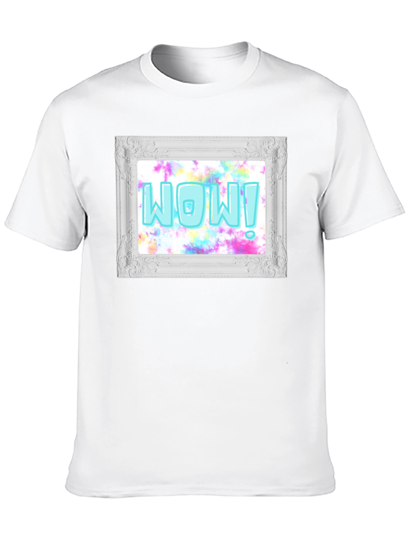 WOW! Framed Graphic Print T-Shirt