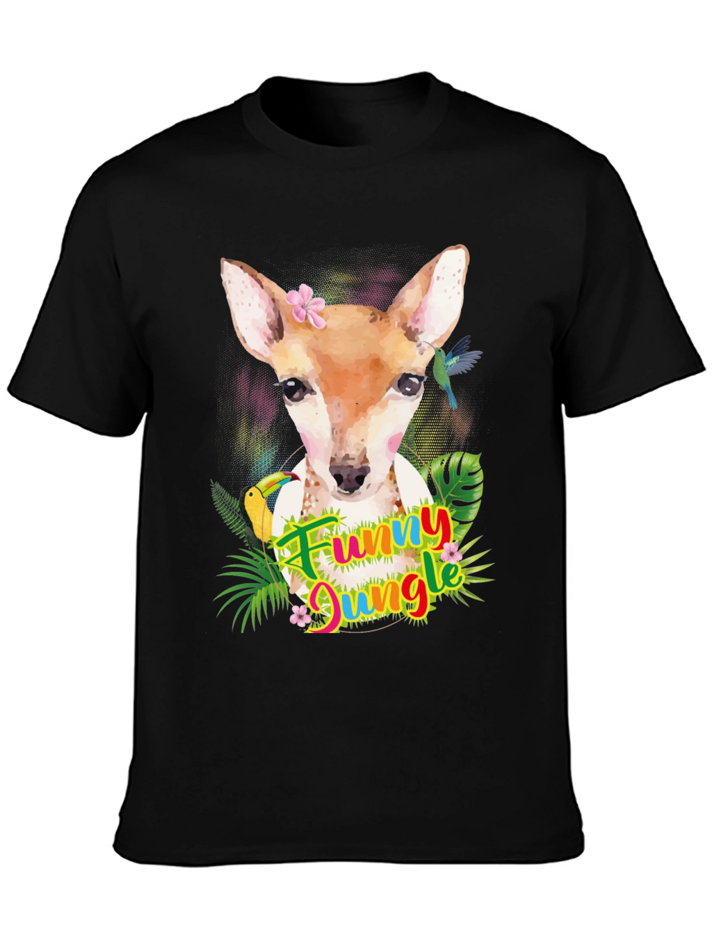 Funny Jungle Deer Graphic Tee