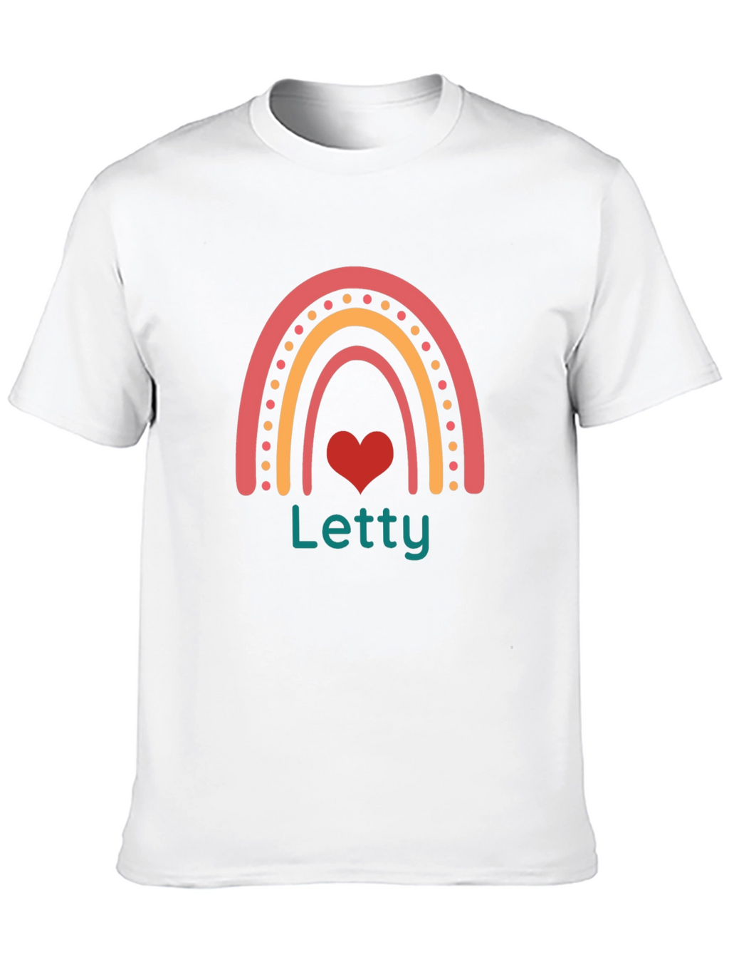 Letty Rainbow Heart Black T-Shirt