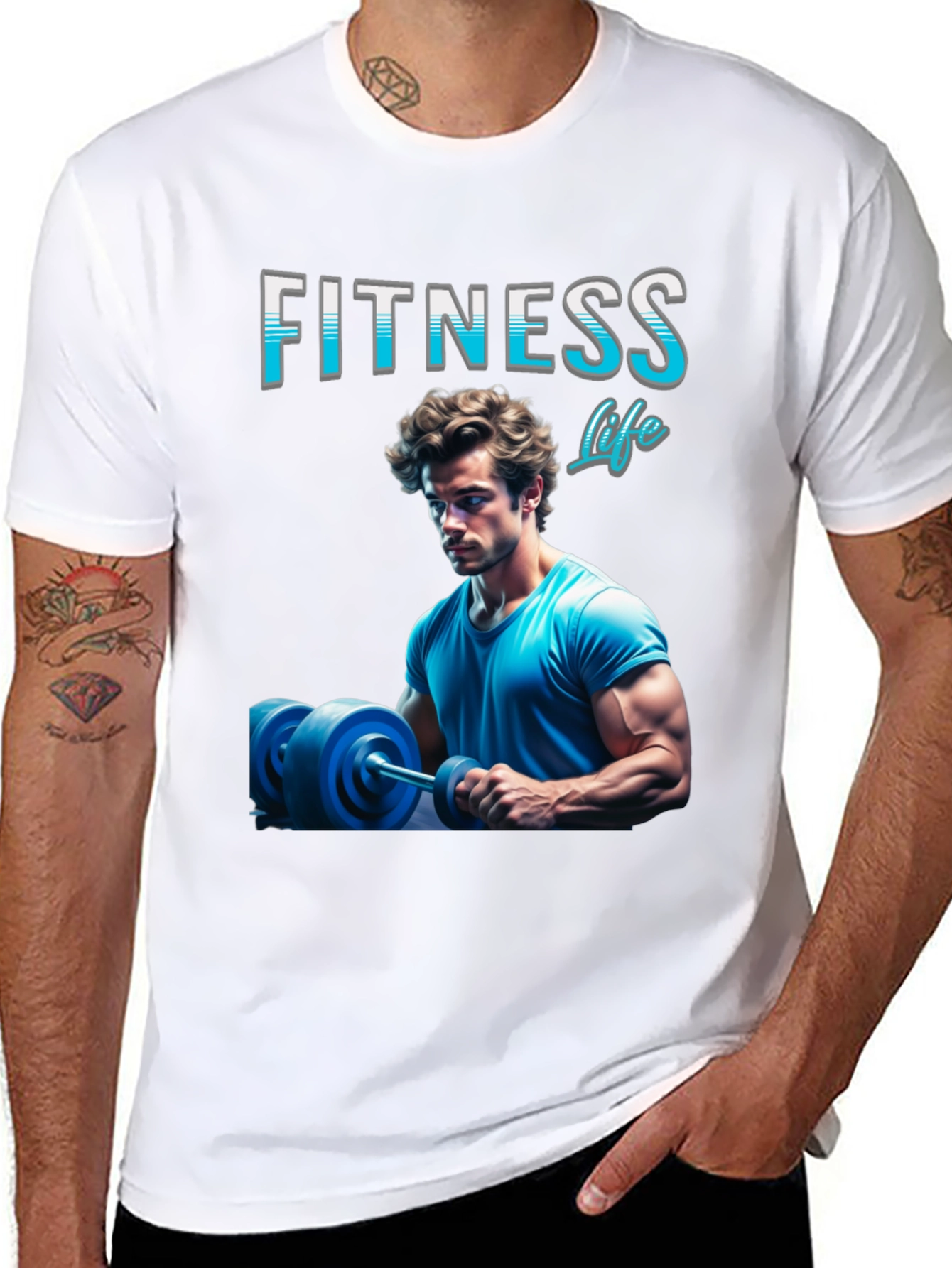 Fitness Life T-Shirt - Gym Body Design