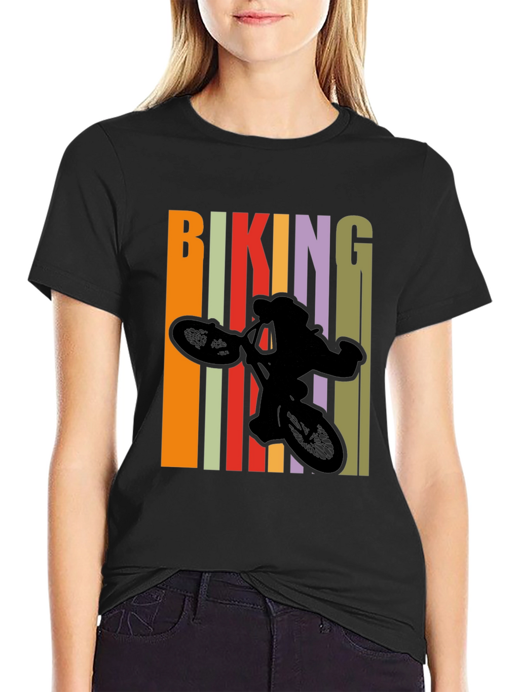 Biking T-Shirt - Retro Style Design