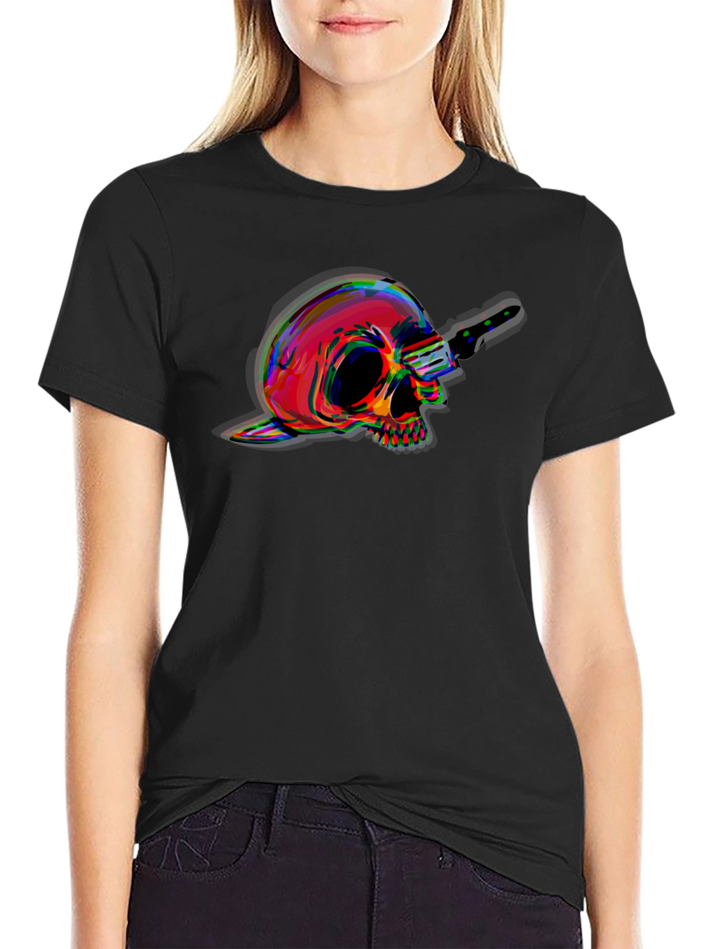 Skull & Dagger Graphic Tee - Edgy Style