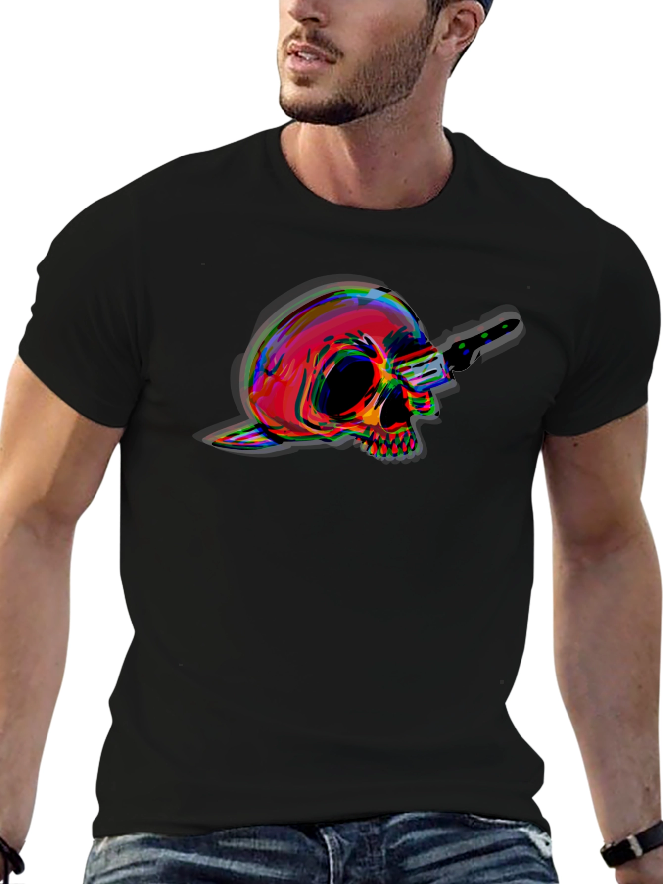 Skull & Dagger Graphic Tee - Edgy Style