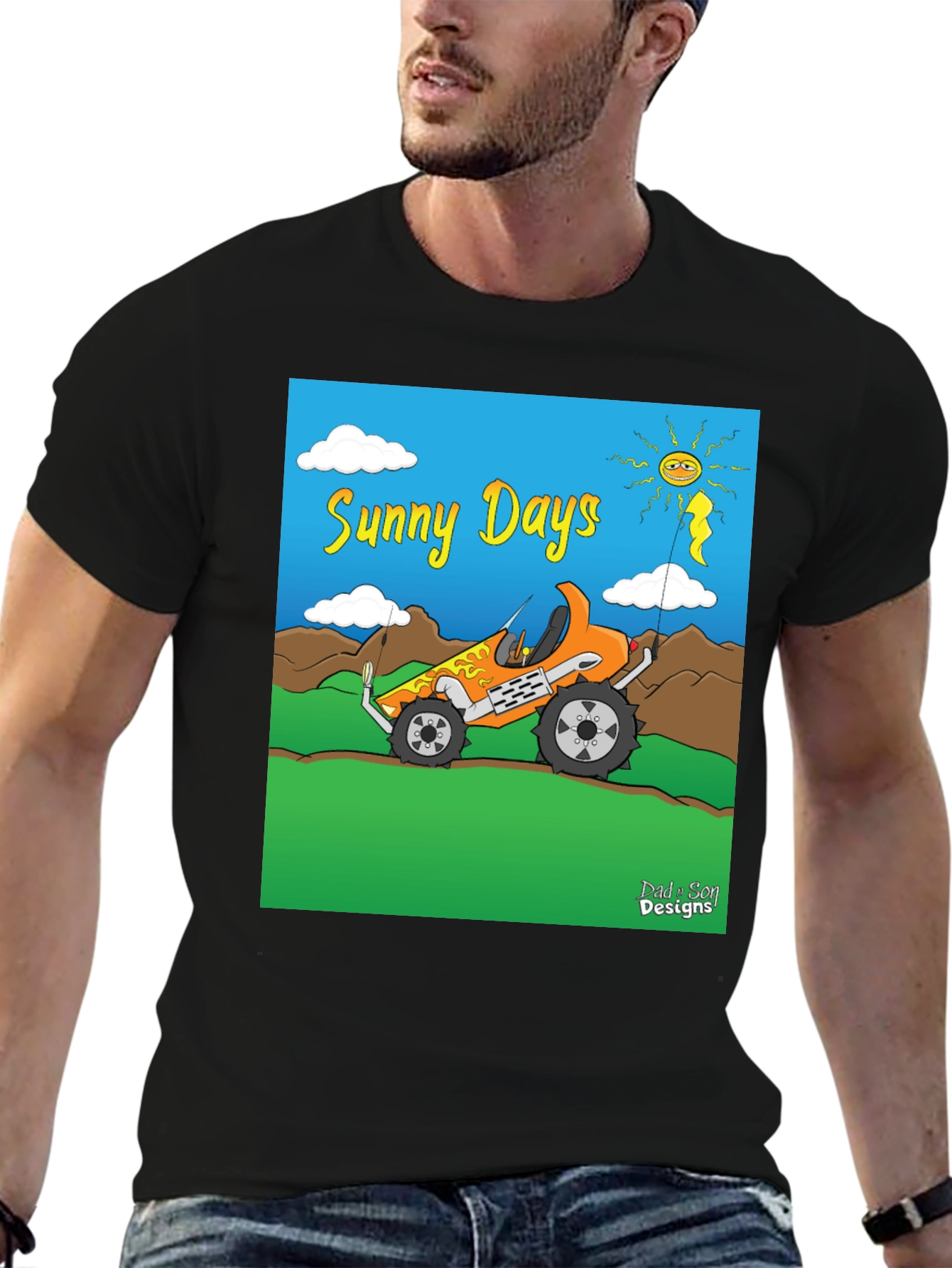 Sunny Days Cartoon Buggy T-Shirt