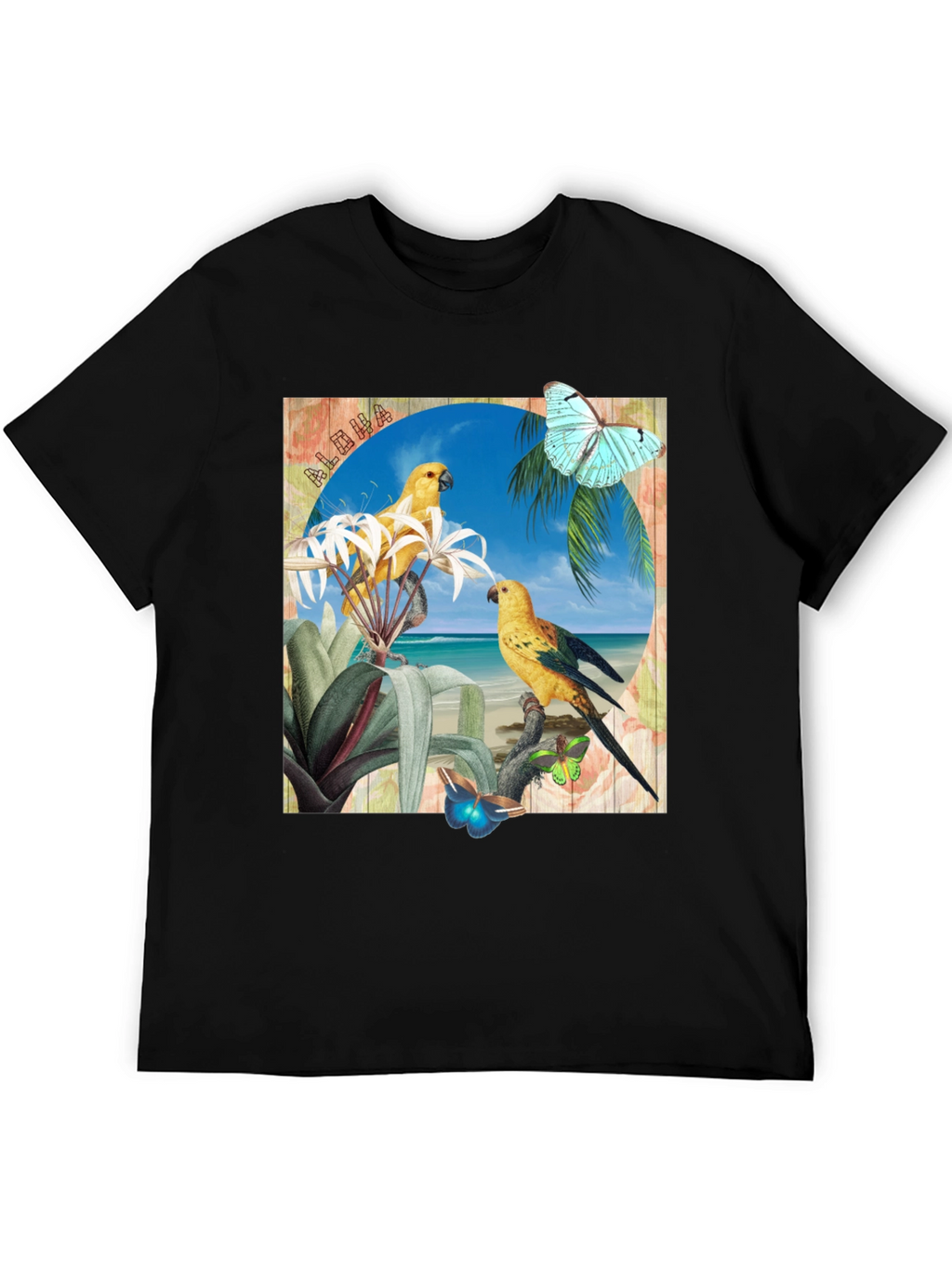 Aloha Parrot Graphic T-Shirt