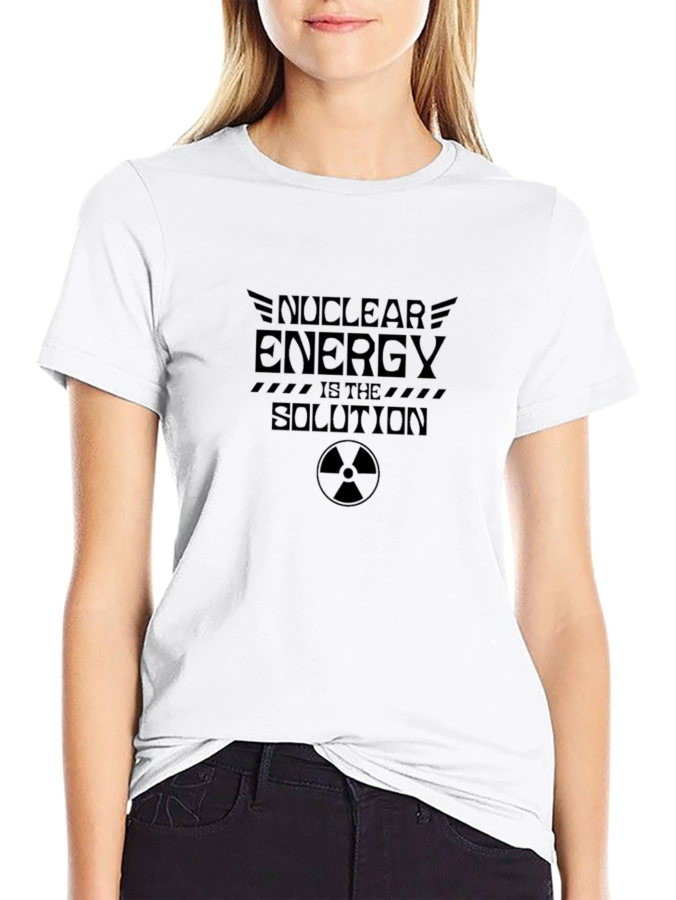 Nuclear Energy is the Solution Black T-Shirt