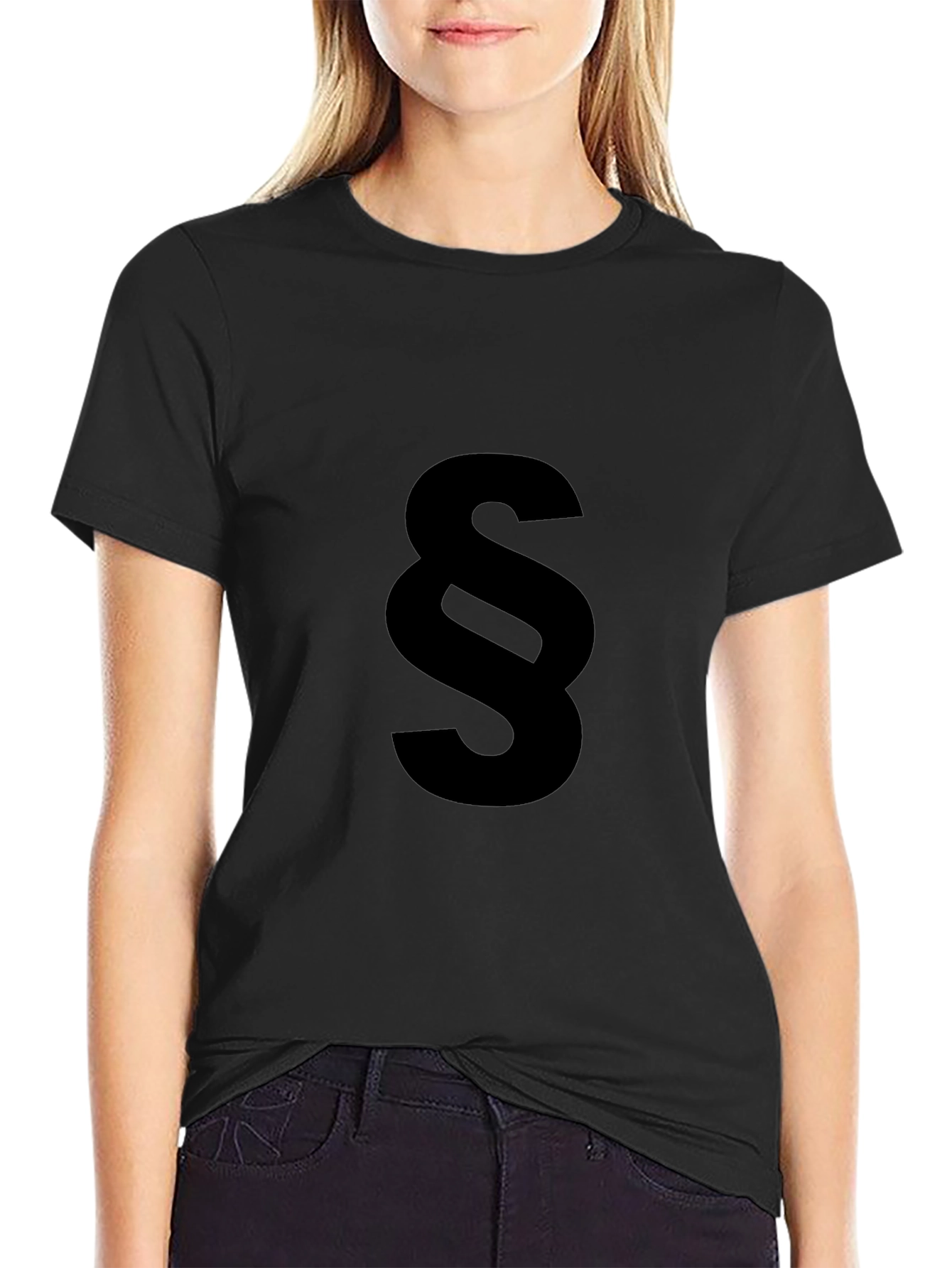 Black Paragraph Symbol Tee - Stylish & Comfy