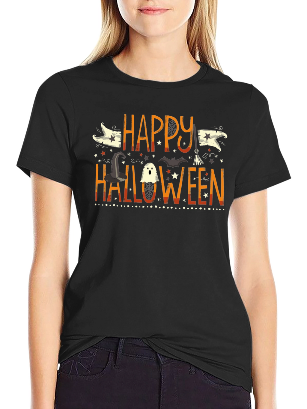Happy Halloween Graphic T-Shirt Fun Halloween Tee