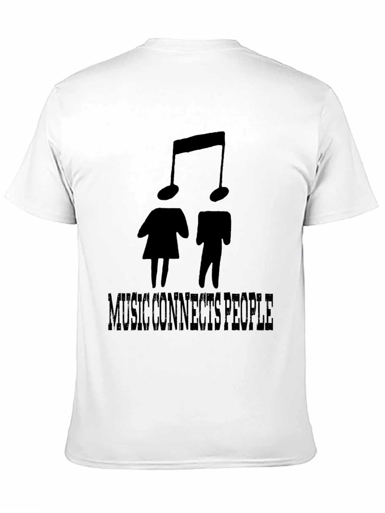 Music Connects People Black Graphic T-Shirt
