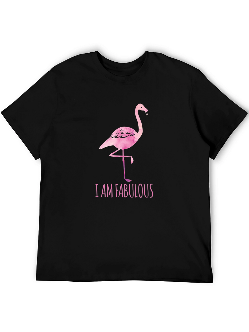 Fabulous Flamingo Black T-Shirt
