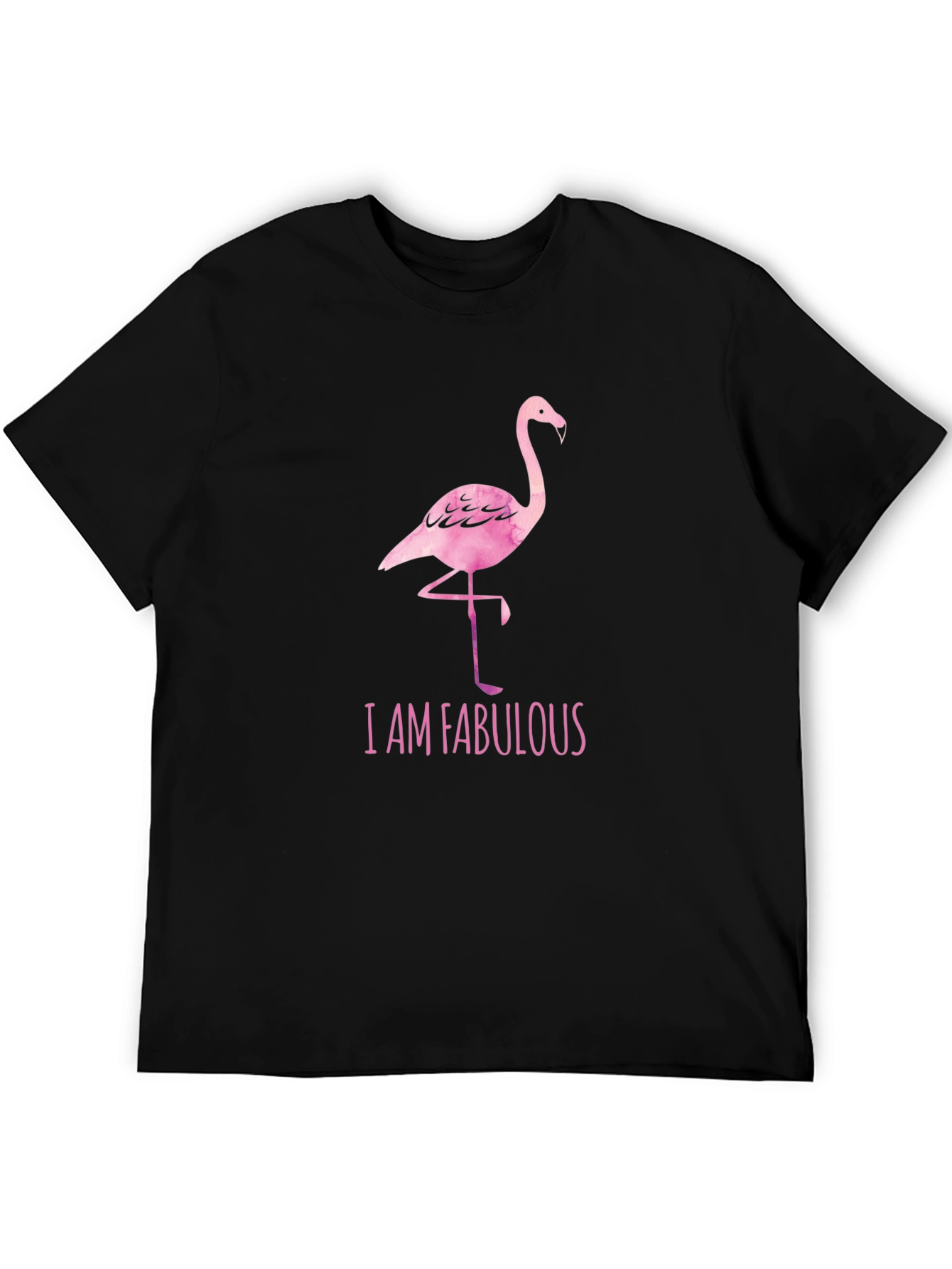 Fabulous Flamingo Black T-Shirt