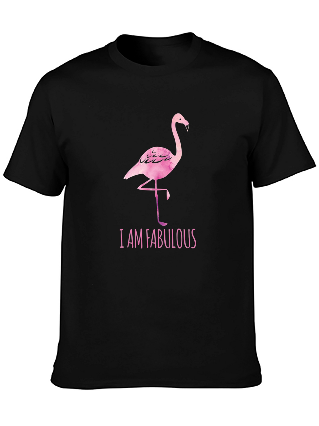 Fabulous Flamingo Black T-Shirt