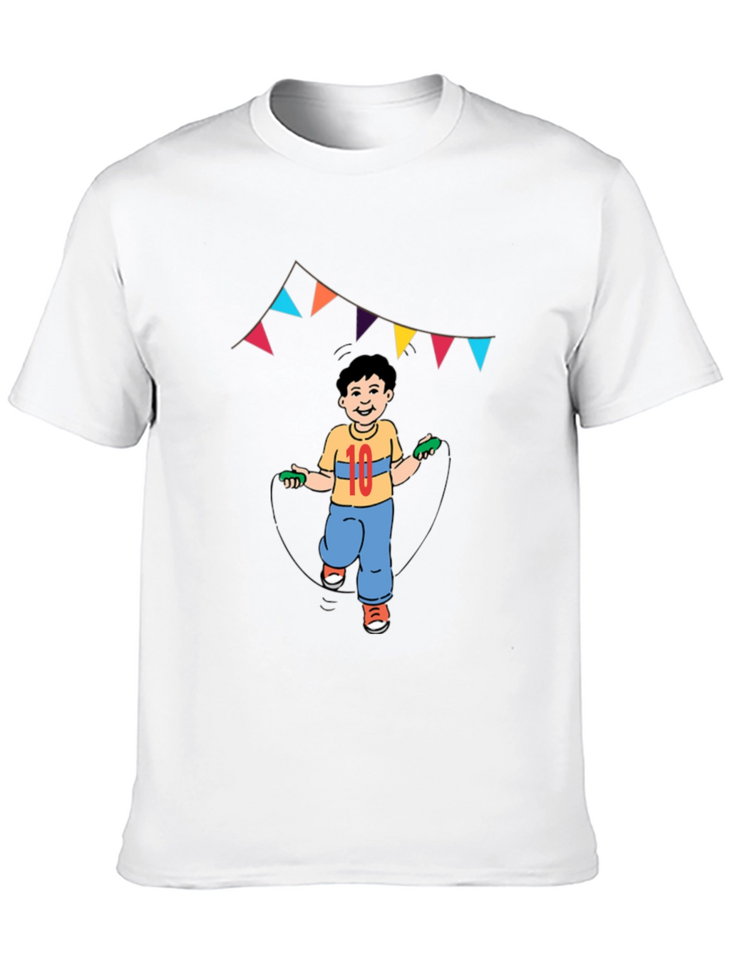 Boy Jumping Rope Graphic Tee - Black