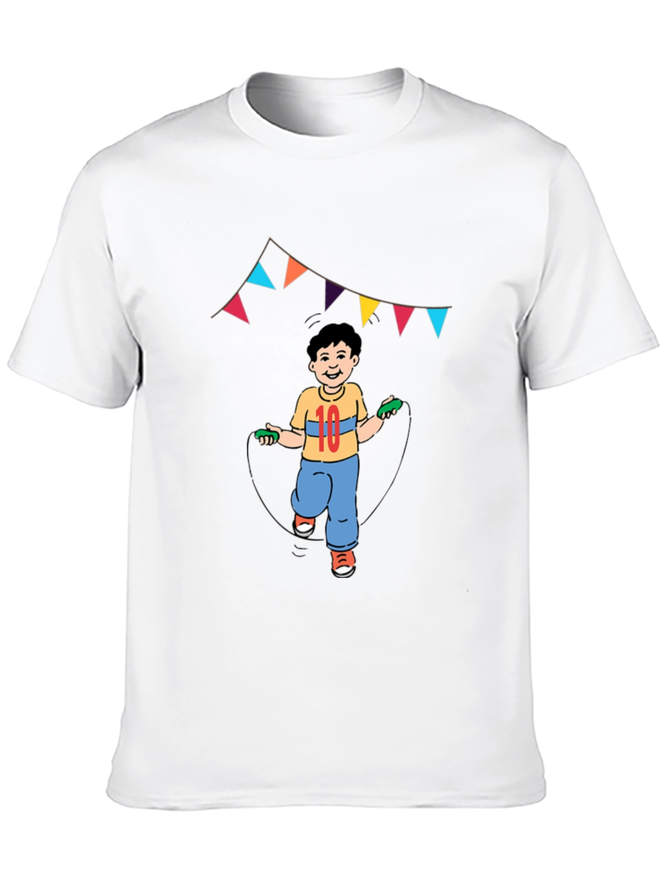 Boy Jumping Rope Graphic Tee - Black