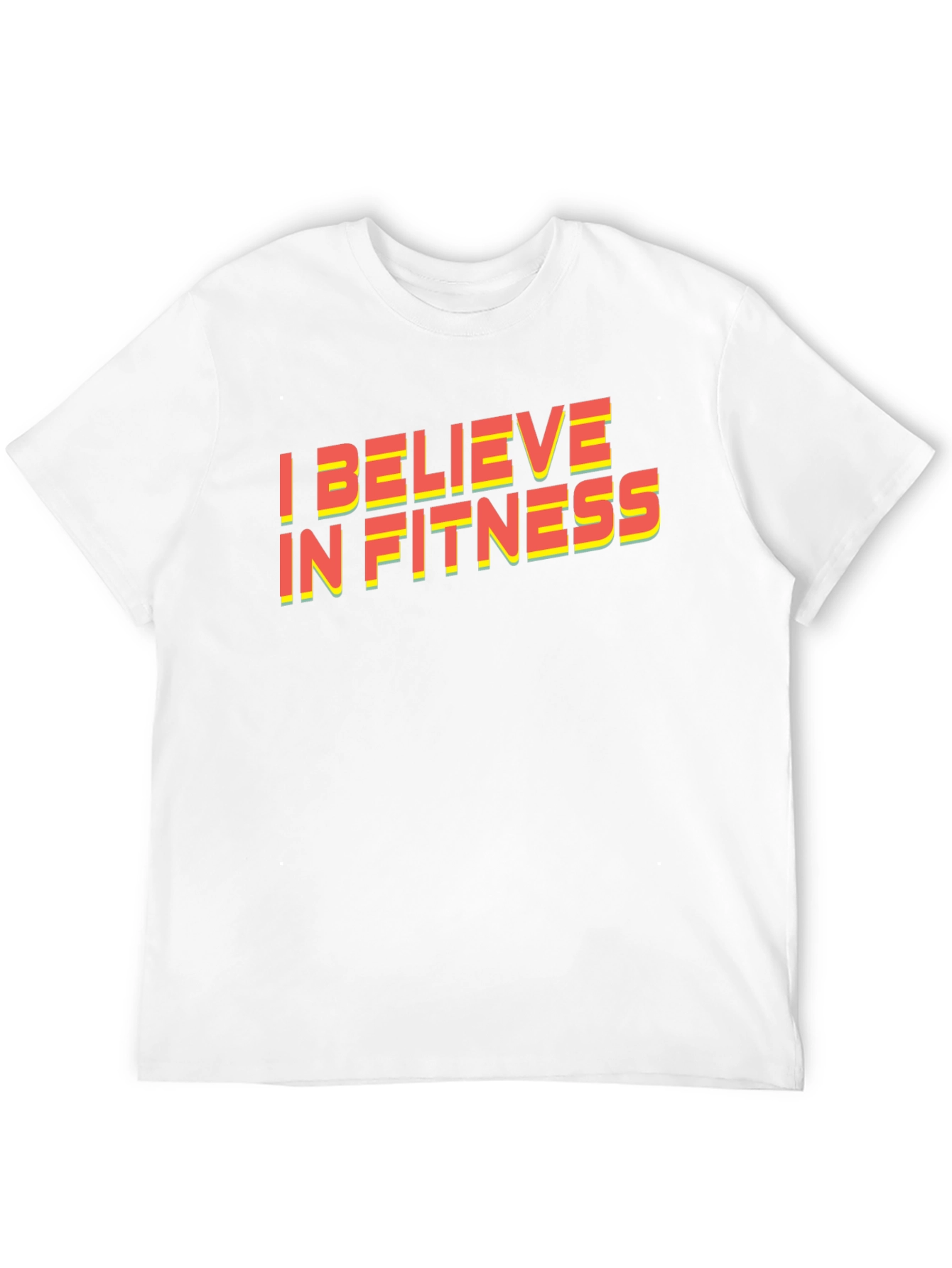 I Believe in Fitness Graphic Tee - Black