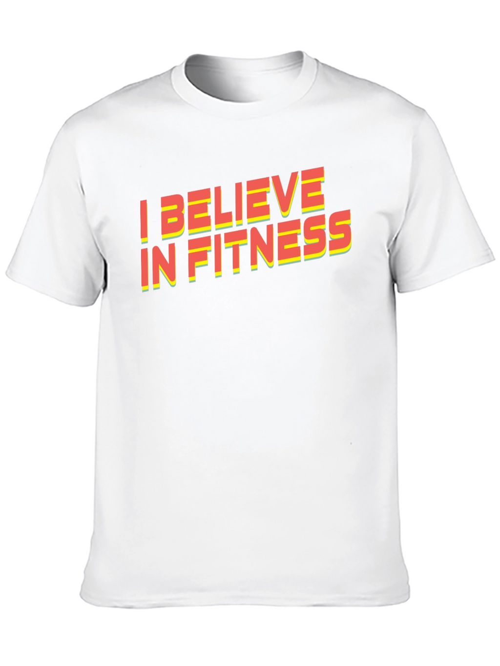 I Believe in Fitness Graphic Tee - Black