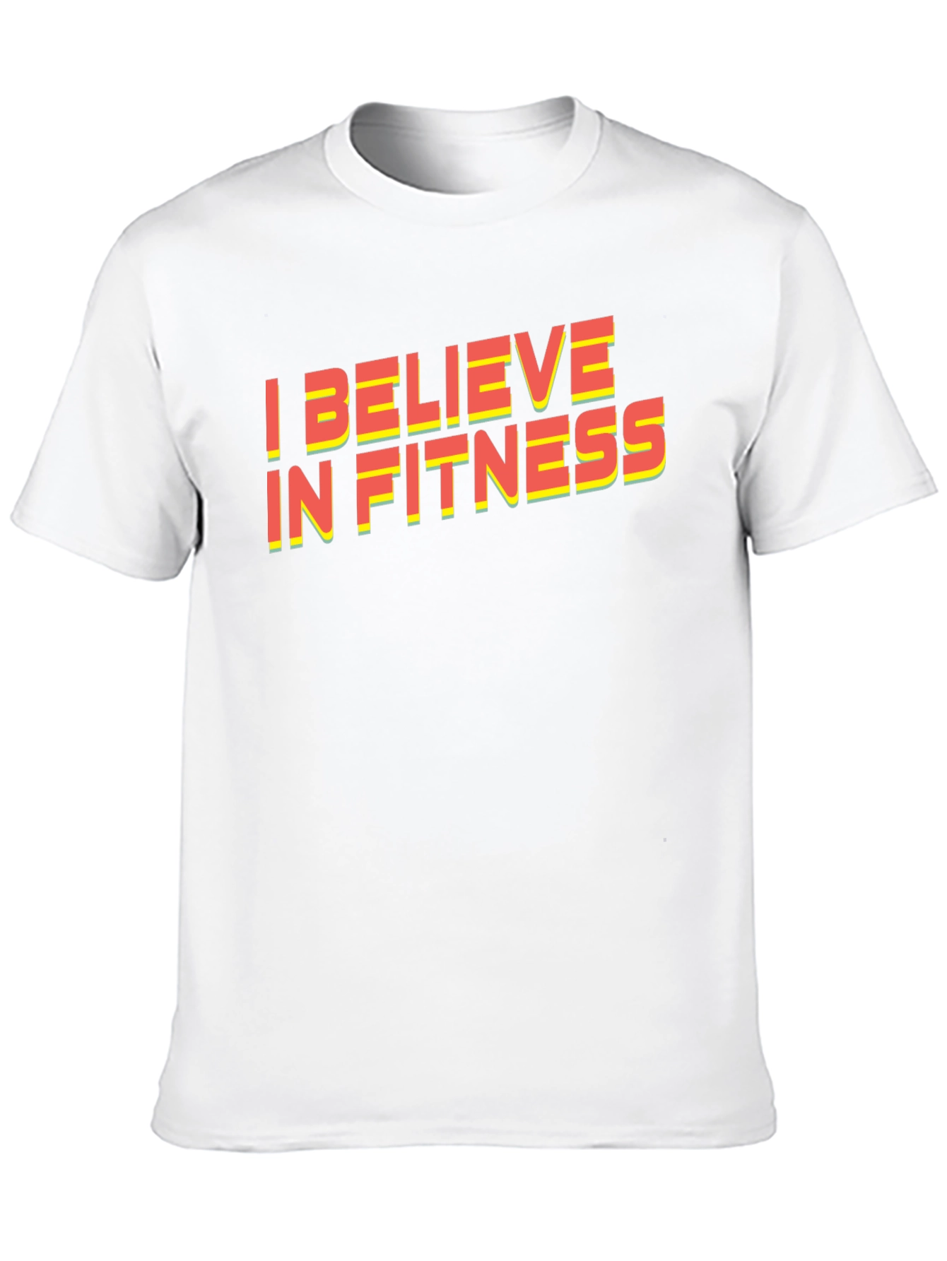 I Believe in Fitness Graphic Tee - Black