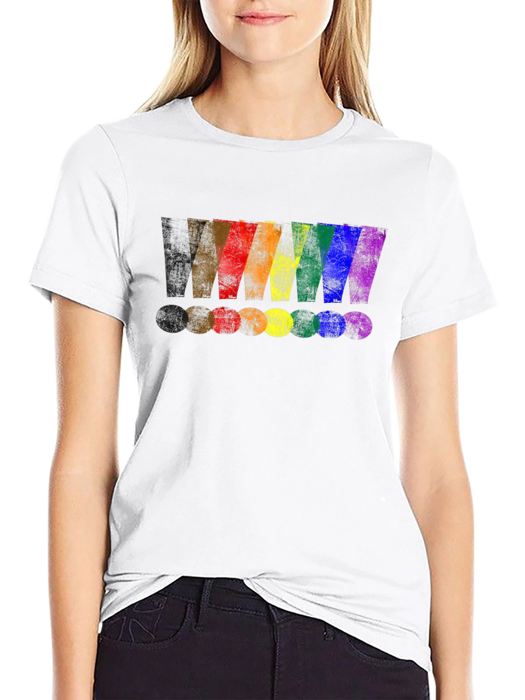 Rainbow Exclamation Mark Graphic T-Shirt