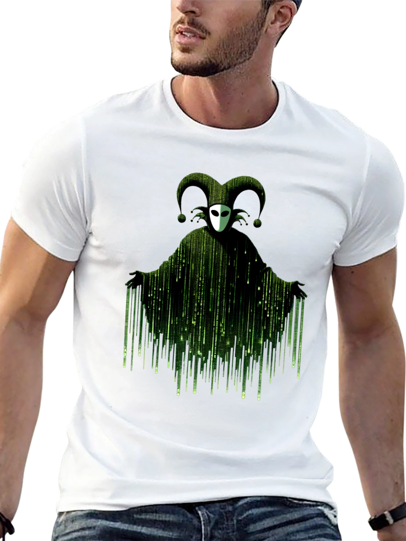 Matrix Jester T-Shirt - Black Graphic Tee